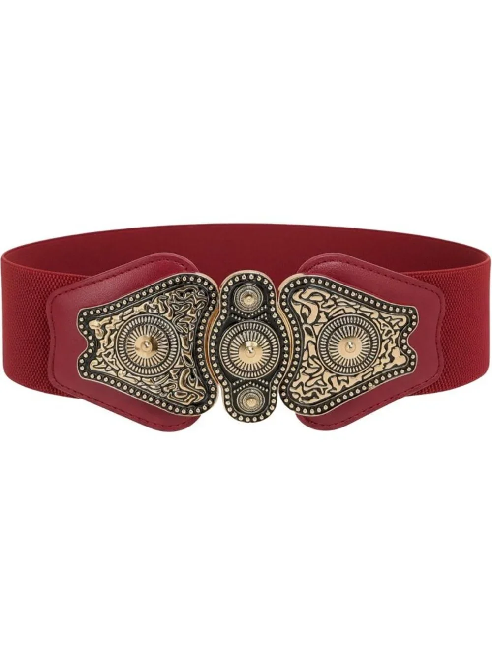 Vintage-Inspired Black Antique Buckle Belt | 2.5